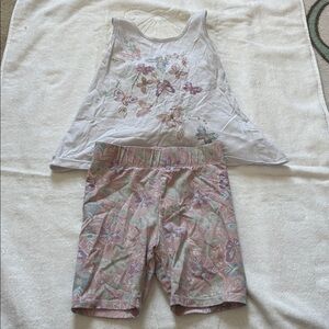 Cynthia Rowley Kids Butterfly Print Outfit - Pink and Purple